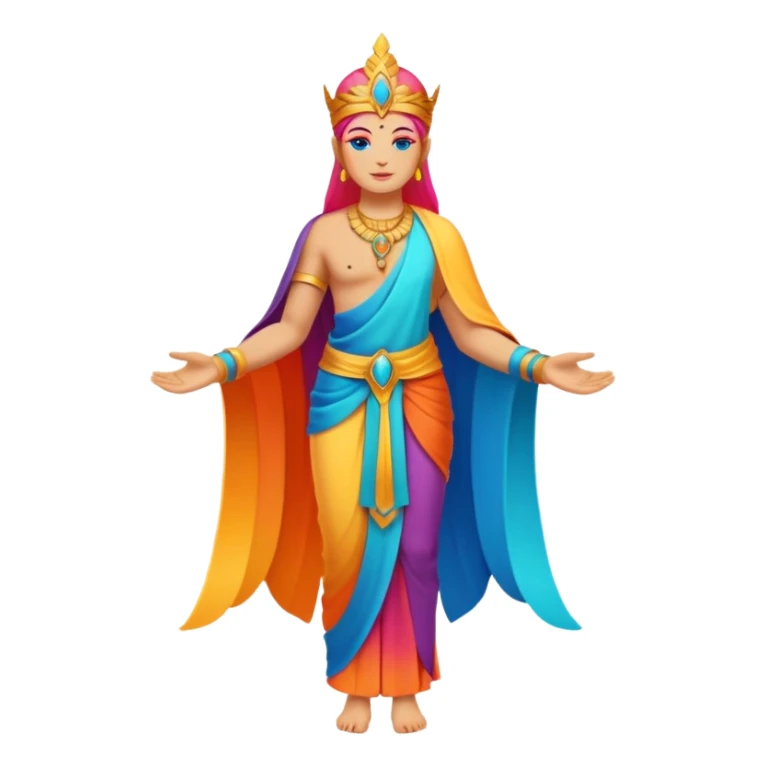 Abstract Colorful Ascending Divine La Creatura Avatar, full body sticker