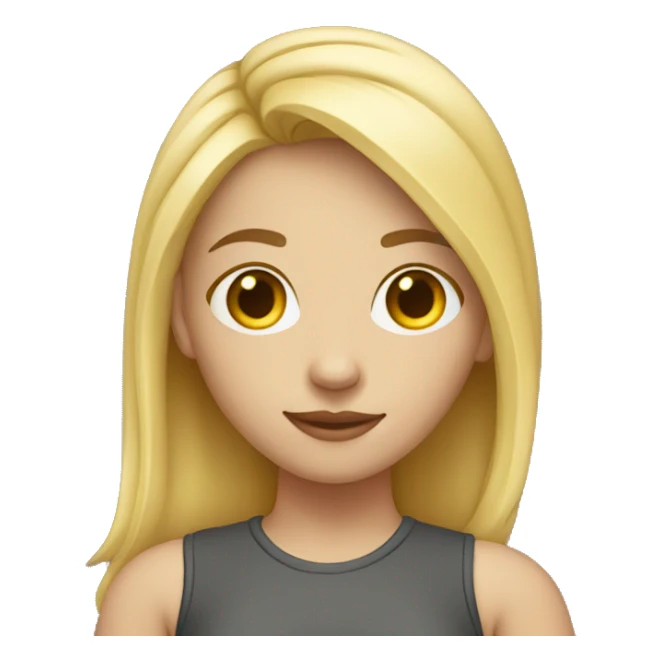 full body Caucasian girl with nose ring  sticker
