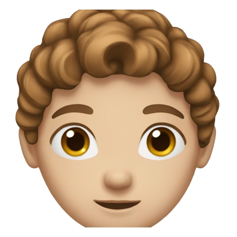 a person with brown hair, blue eyes sticker