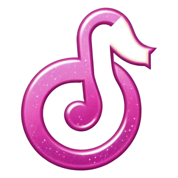 glitter pink logo TikTok sticker