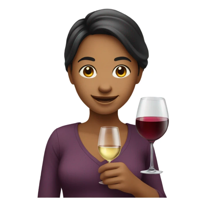 smiling girl with wine glass sticker