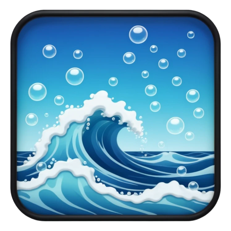 An ocean at a rolling boil with a lot of bubbles in a pot sticker