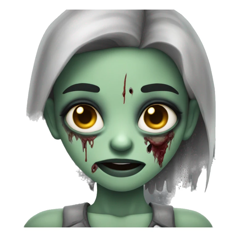heart eyed female zombie sticker