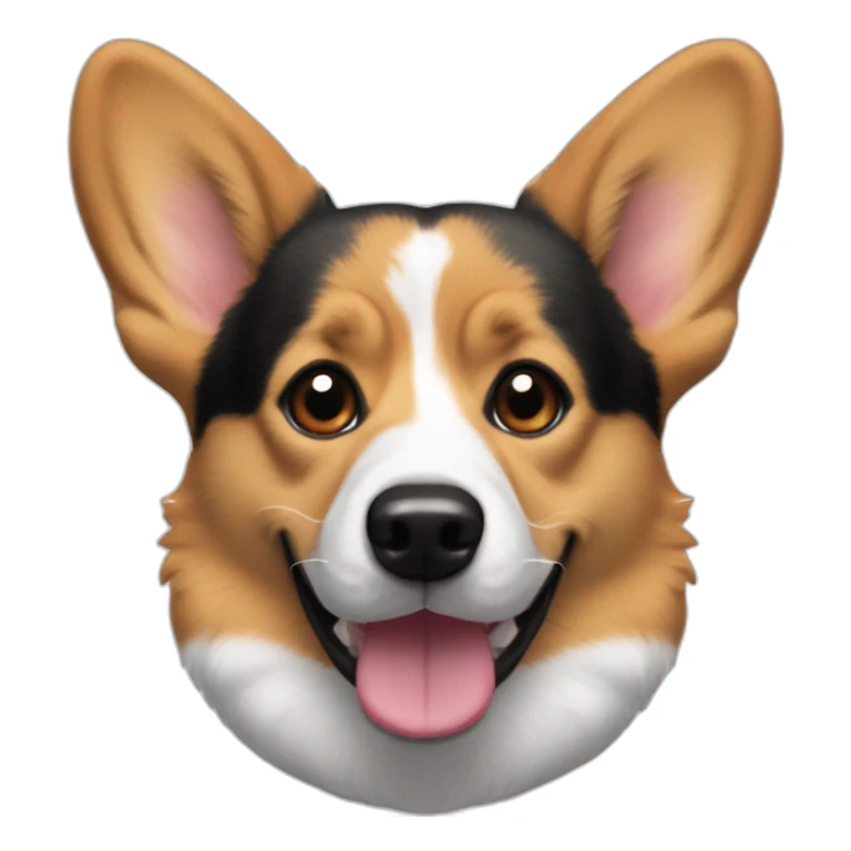 corgi and dash hund mix with jack russel ears and black mouth sticker