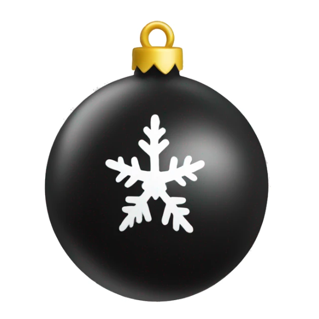 Christmas tree toy in the form of a ball black sticker