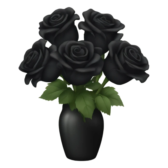 bouquet of black roses sticker