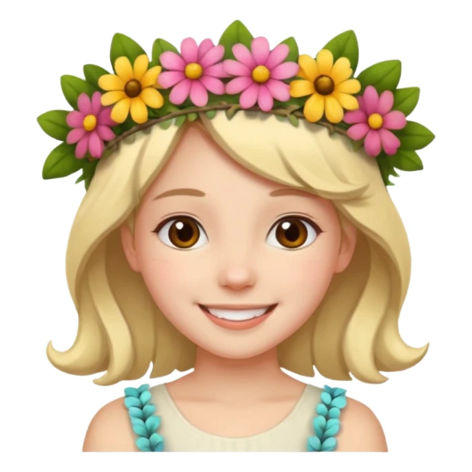 flower crown girl sticker