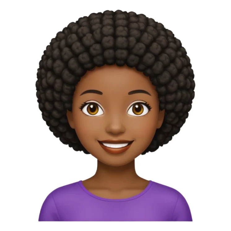 chica negrita con pelo afro corto sticker