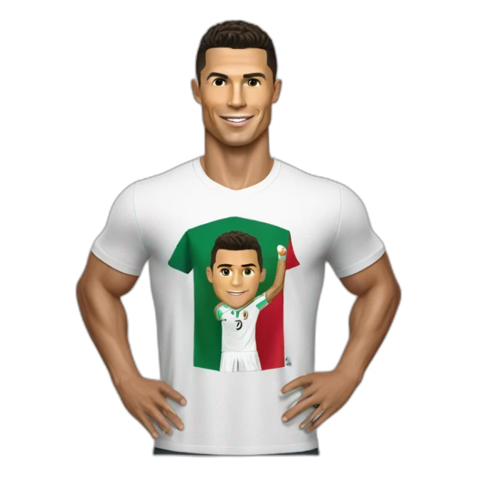 Cristiano Ronaldo with a T-shirt from Mexico sticker