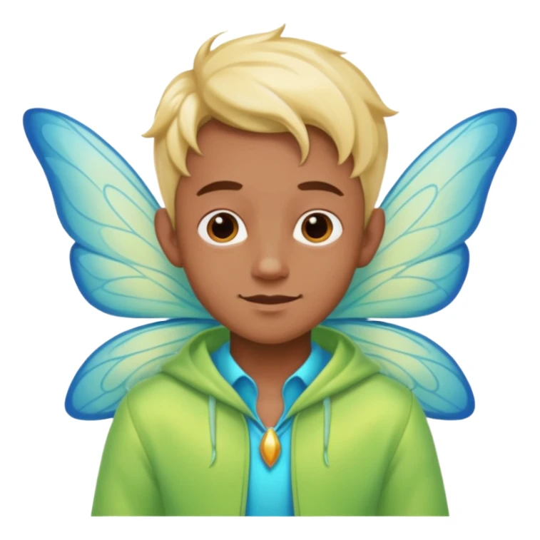 cartoon man character fairy sticker