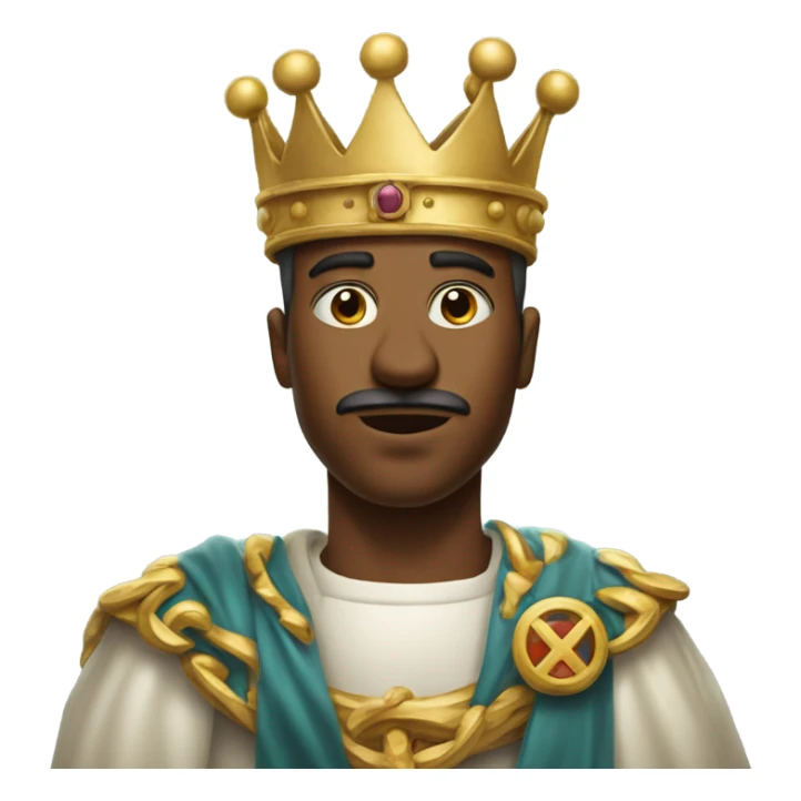 The letter "K" with a nicely divine king look to it. No personification.  sticker