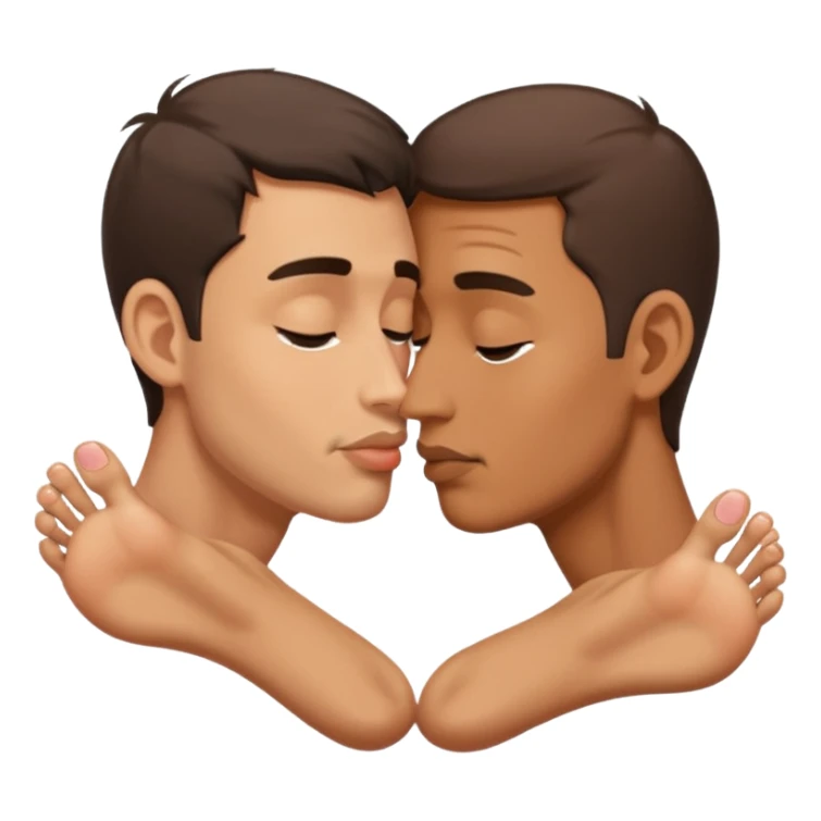 Man kissing feet sticker