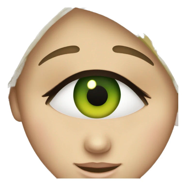 dark blonde haired girl with green eyes  sticker