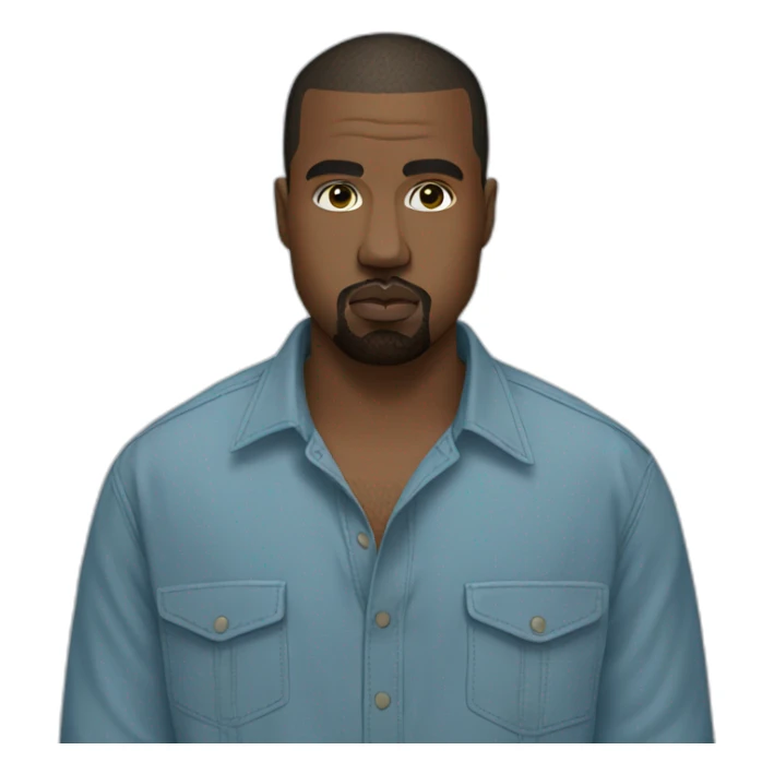 kanye west blue shirt sticker