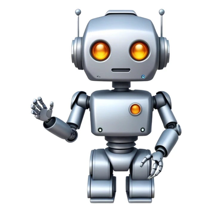 graduated robot sticker