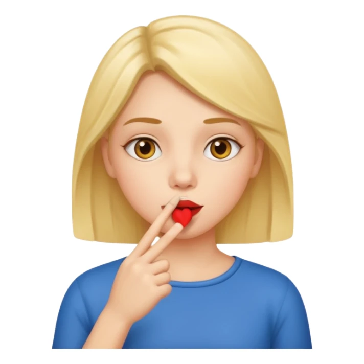 Girl saying shh sticker