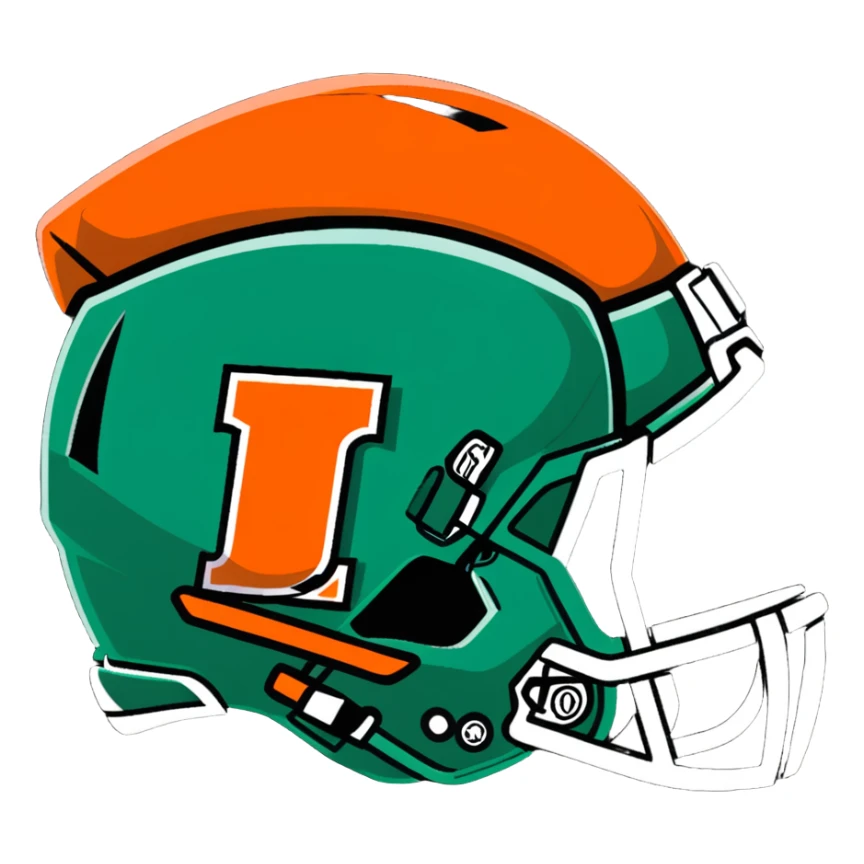 Miami hurricanes football sticker