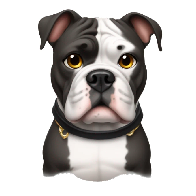 Staffordshire bulldog wearing Thrudark clothes sticker