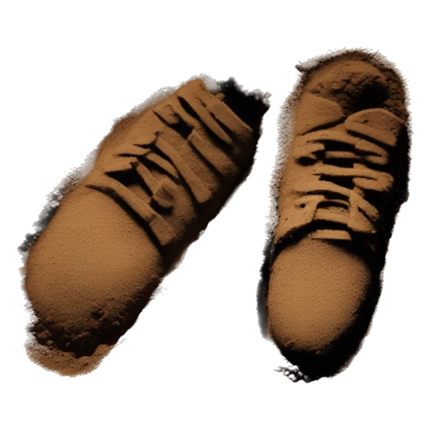 pair of shoe prints in the dirt sticker