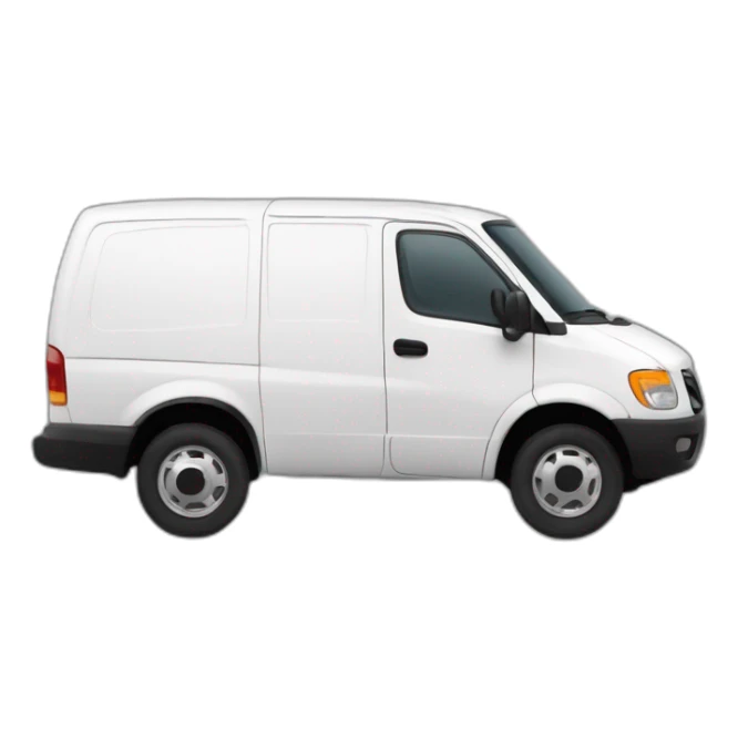 furgoneta color blanco con logotipo d3  GLS sticker