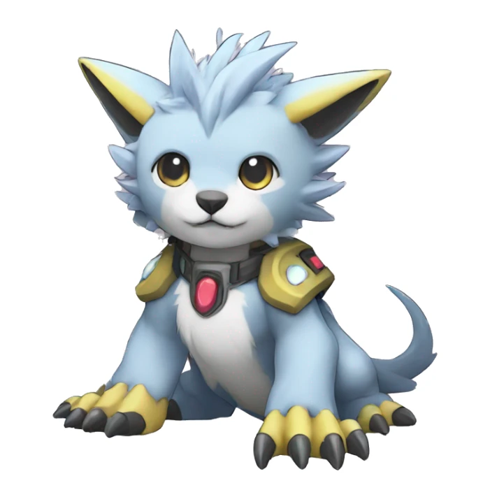 cute kawaii cool edgy Digimon-Fakemon-animal full body sticker