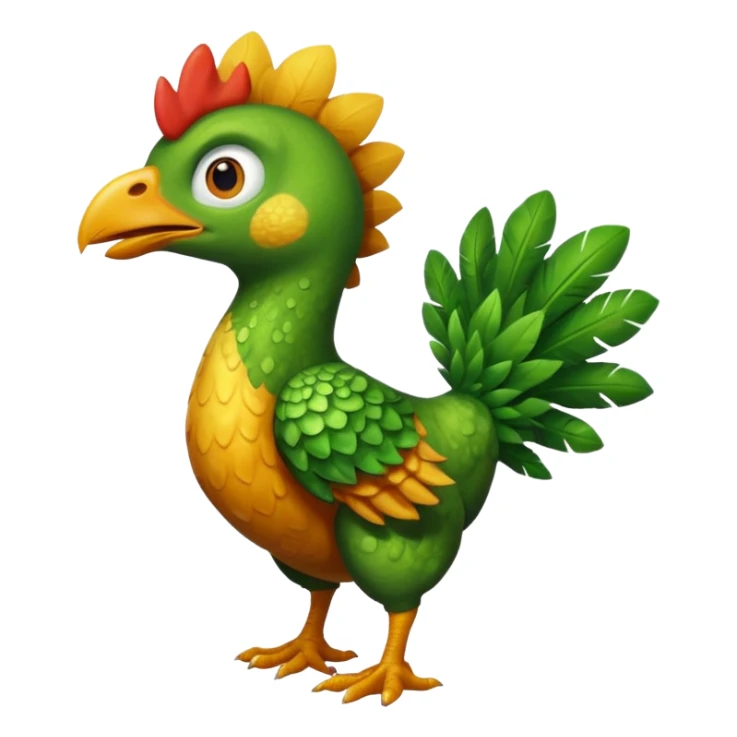Dinosaur with the face of a chicken sticker