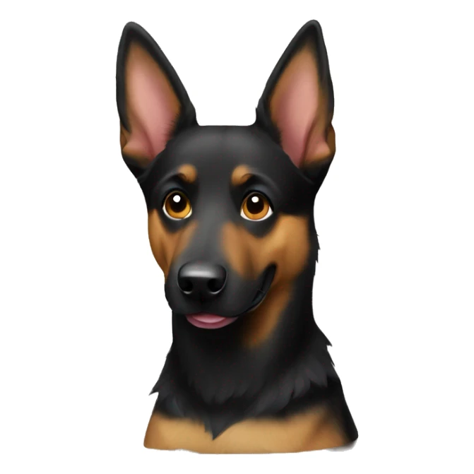 australian kelpie german shepherd mix dog sticker
