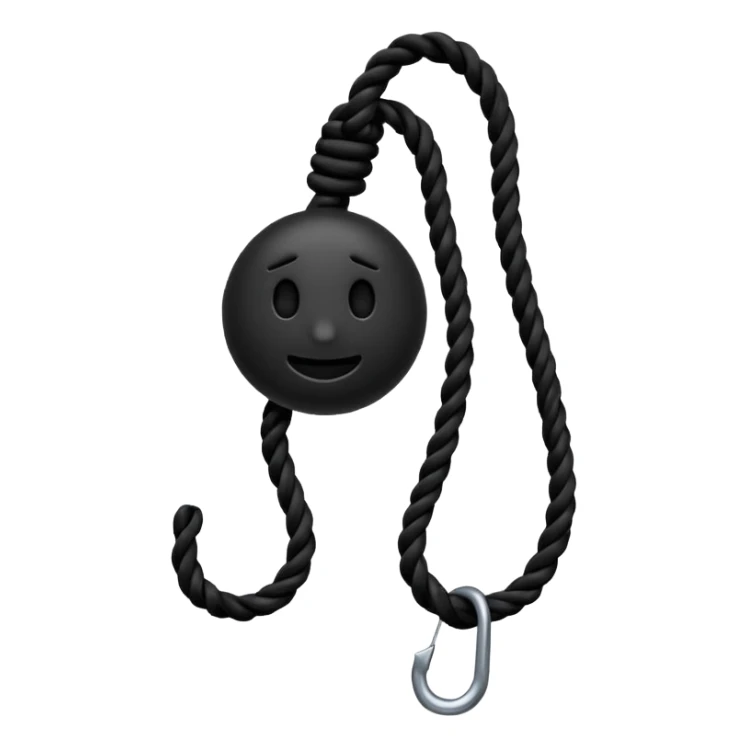 Hanging by a Noose around the neck emoji sticker