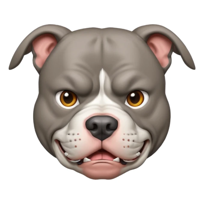 Super angry grey pitbull with slight drool sticker