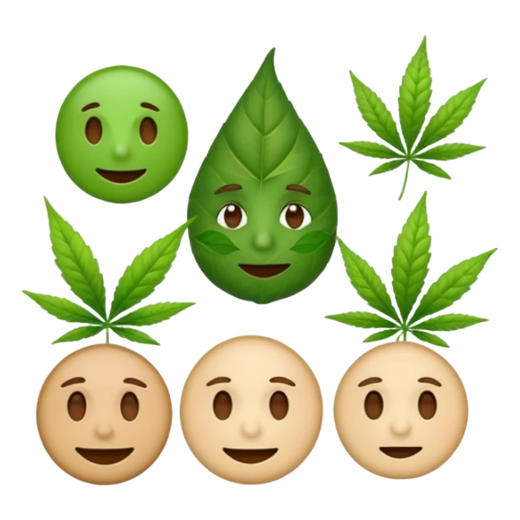 fait moi un pack demojis De fumeur pas avec les emojis de base mais des inventé type tete de beuh feuille de pe sticker