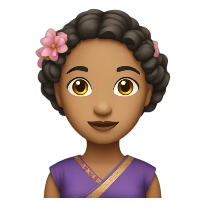 cute women in cultural dress sticker