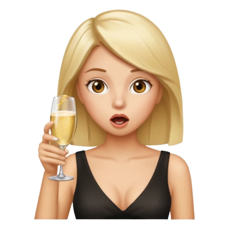 Une fille qui est choquée et boit pour oublier ça  sticker