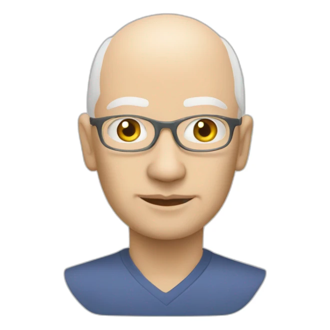 Bald Jakob Nielsen (usability consultant) sticker