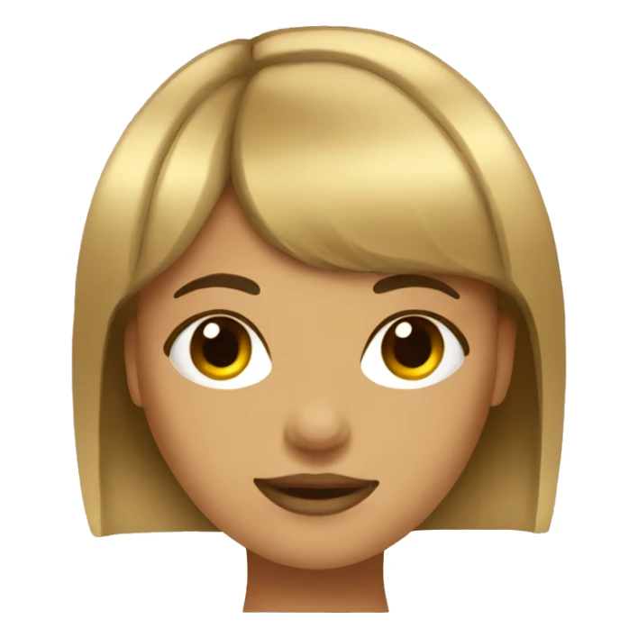 Girl with bangs sticker