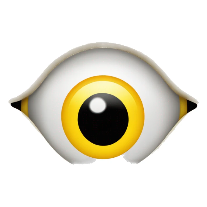 A yellow common emoji with open O mouth  with these eyes looking up sticker