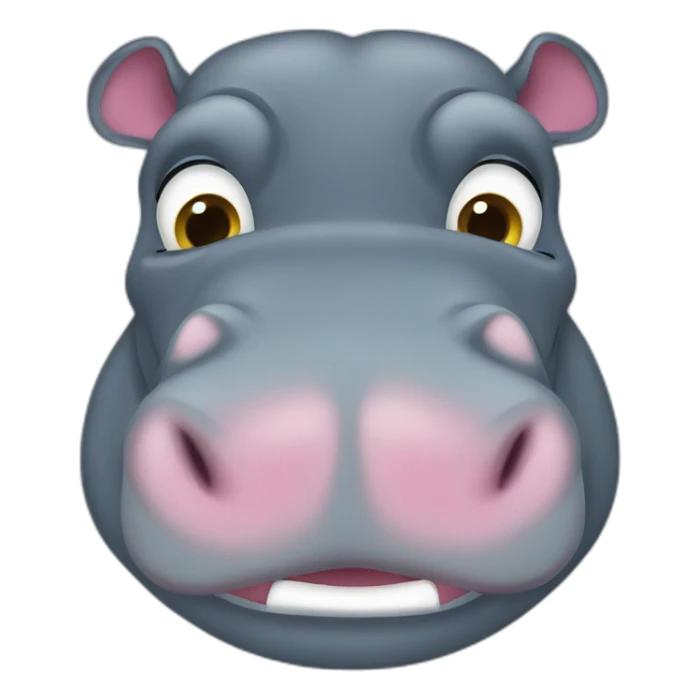 Hippopotamus that looks like a Tunisian sticker