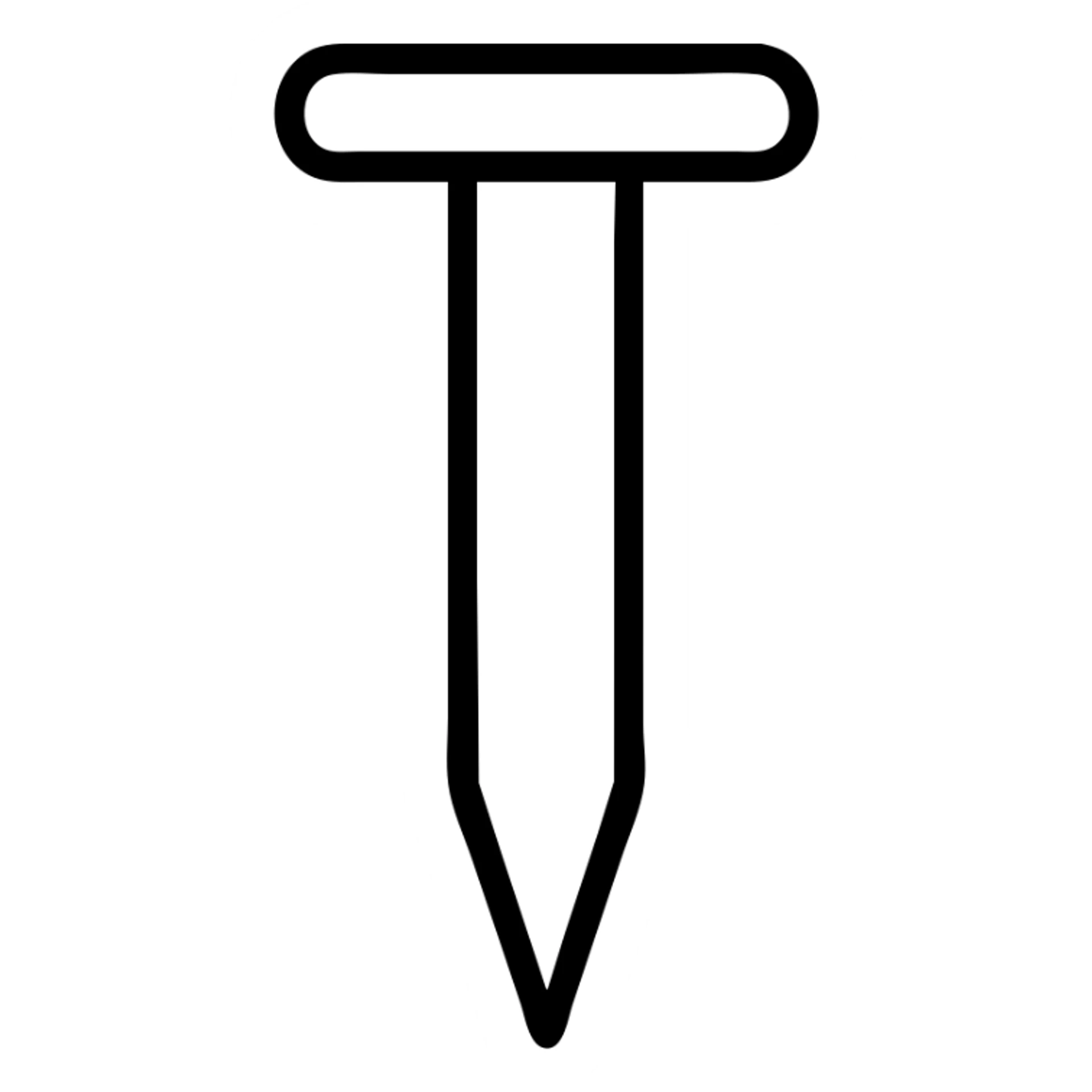 outlined metal wall nail icon sticker