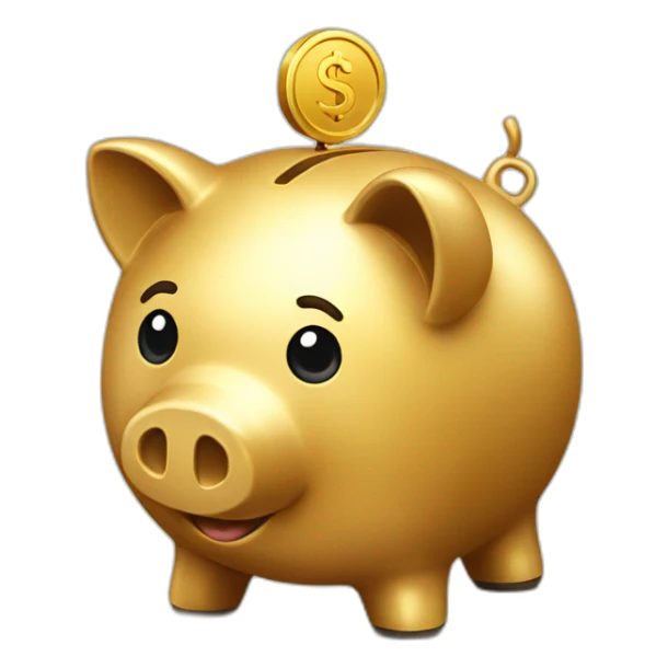 goldened-piggy-bank sticker