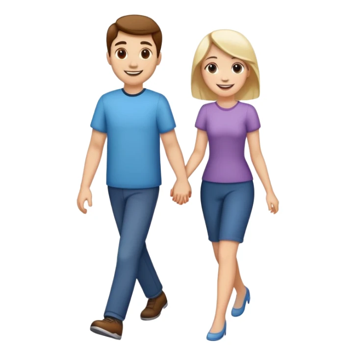 woman taking a man for a walk sticker