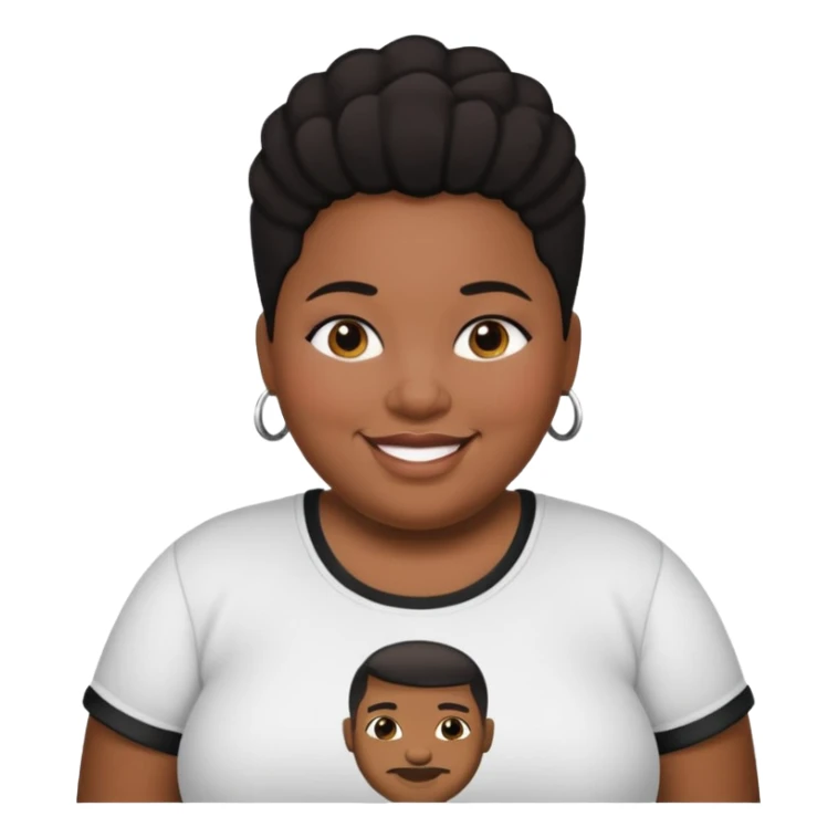 una persona gorda negra y prohibido sticker