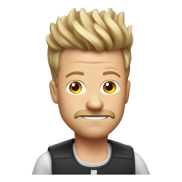 richard blais with very high hair sticker