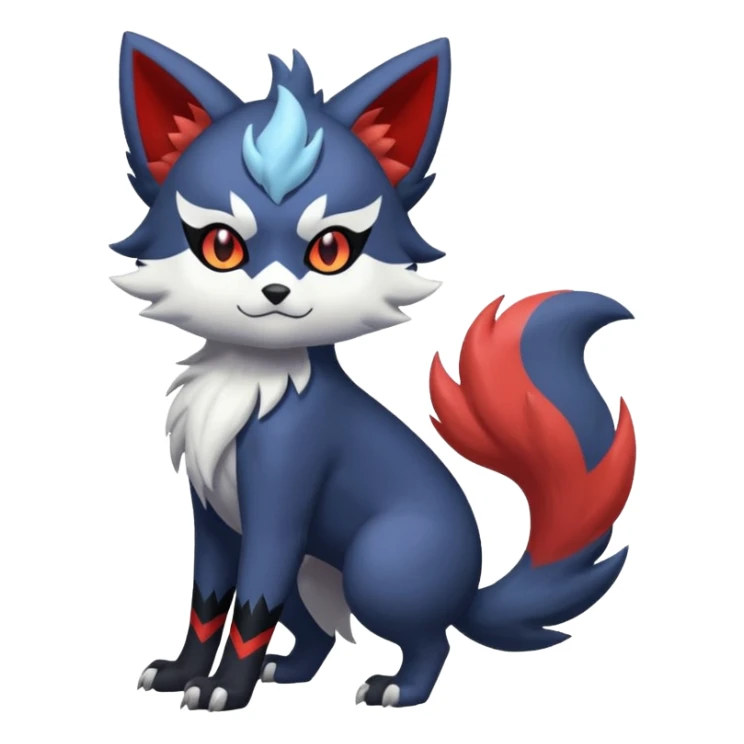 Delcatty-Litten-Zorua-Absol-Sprigatito-fusion, full body sticker