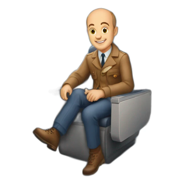 Antoine de Saint Exupery on a plane sticker