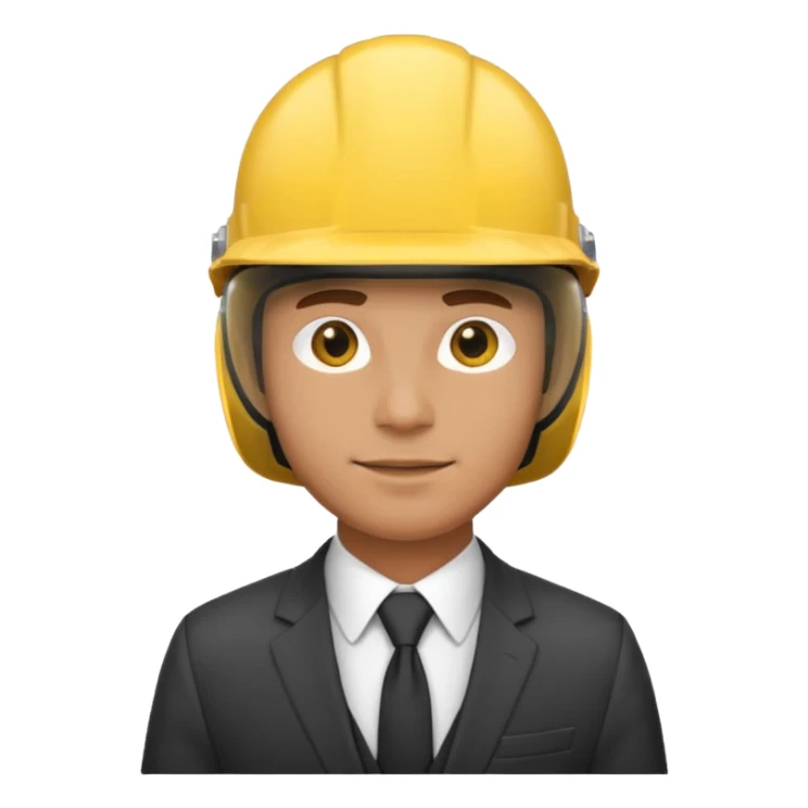 suit with yellow helmet man sticker