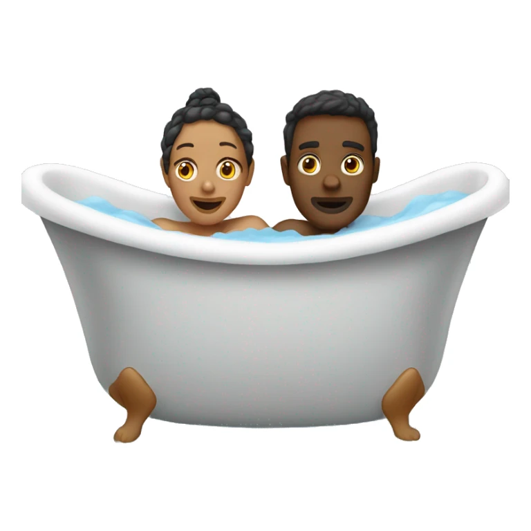 two people in a bathtub sticker