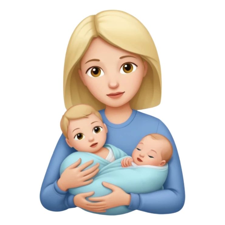 mother with newborn baby sticker
