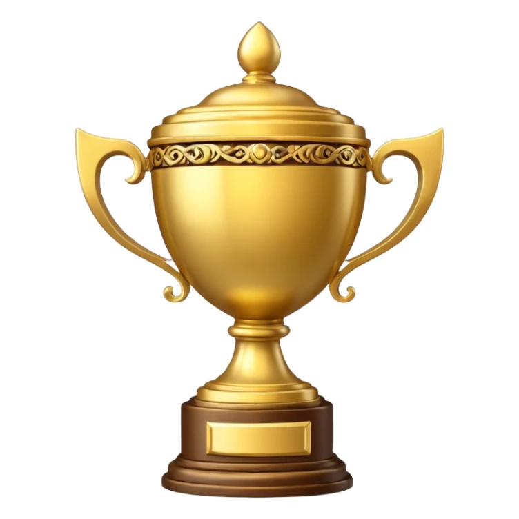 I want to generate a 3d image of a trophy sticker