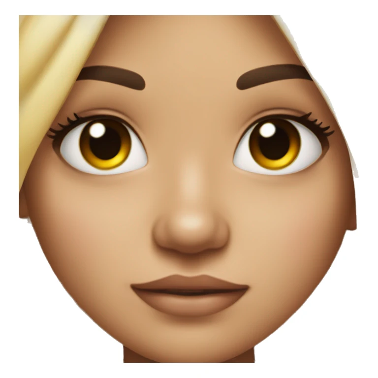 girl with dark circles on her eyes, has dimples because she is crushing on someone sticker