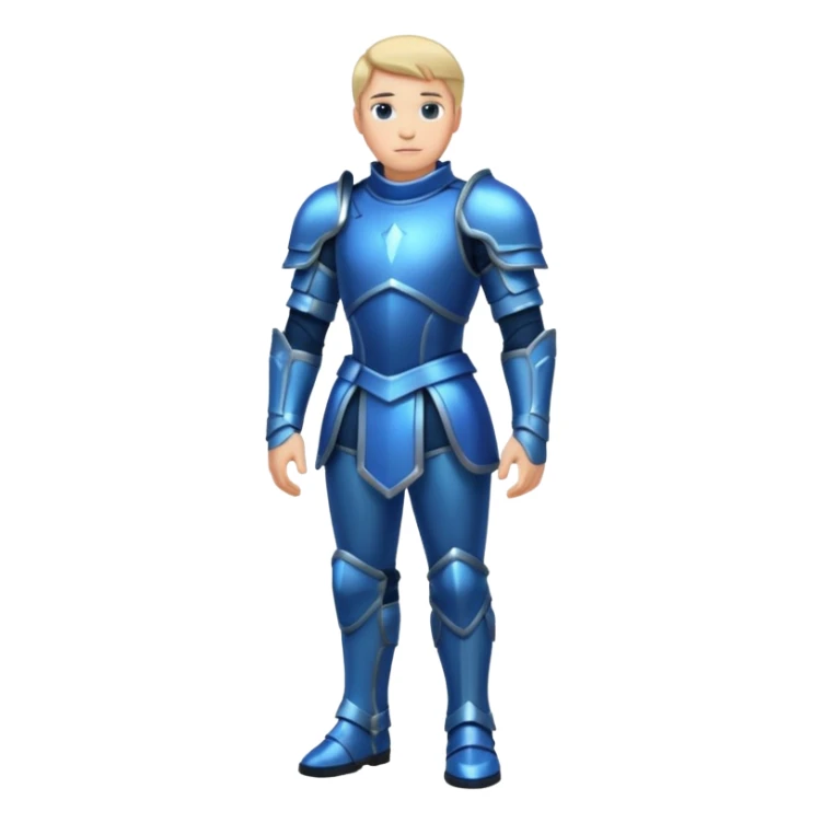 man withall body transparent blue armour sticker