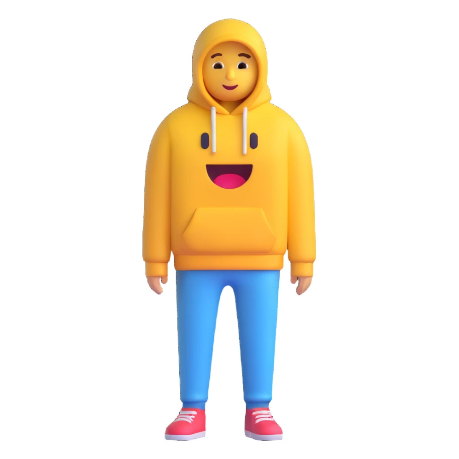 homeless person, isometric view, bright colors, 3D Emoji style sticker